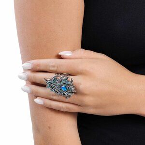 Paparazzi Jewelry Accessories - Polished Peacock - Blue Ring - NEW!!